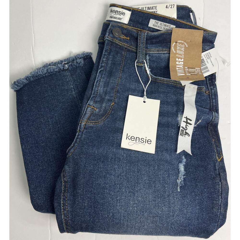 Kensie Jeans Vintage Luxe Ultimate High Rise Skinny 4/27 NWT - Picture 1 of 8